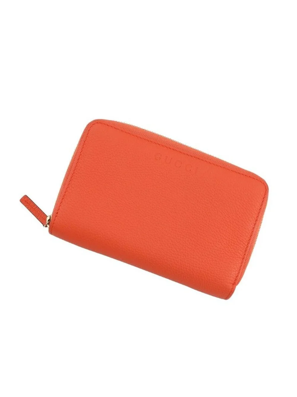 Gucci Bifold Wallet Zip Around Logo Leather